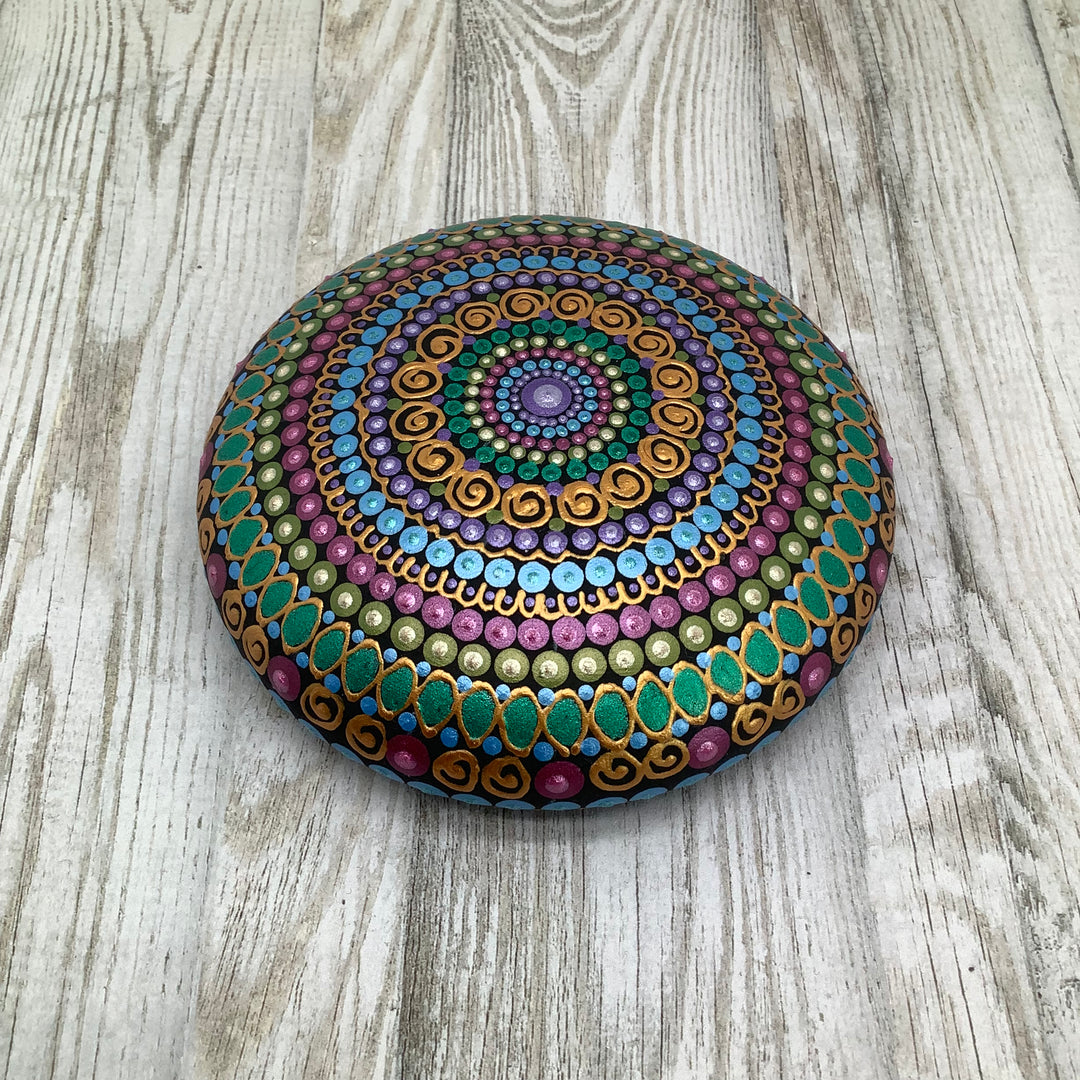  Mandala Stone in Metallic Shades by webshop MandalaStone