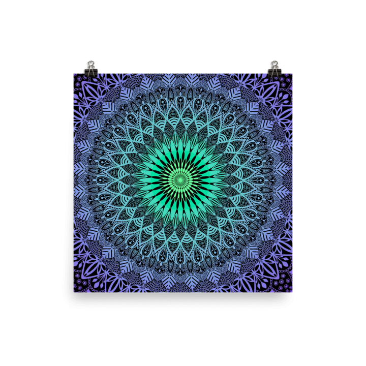 Poster Mandala Design "Purple Rain"