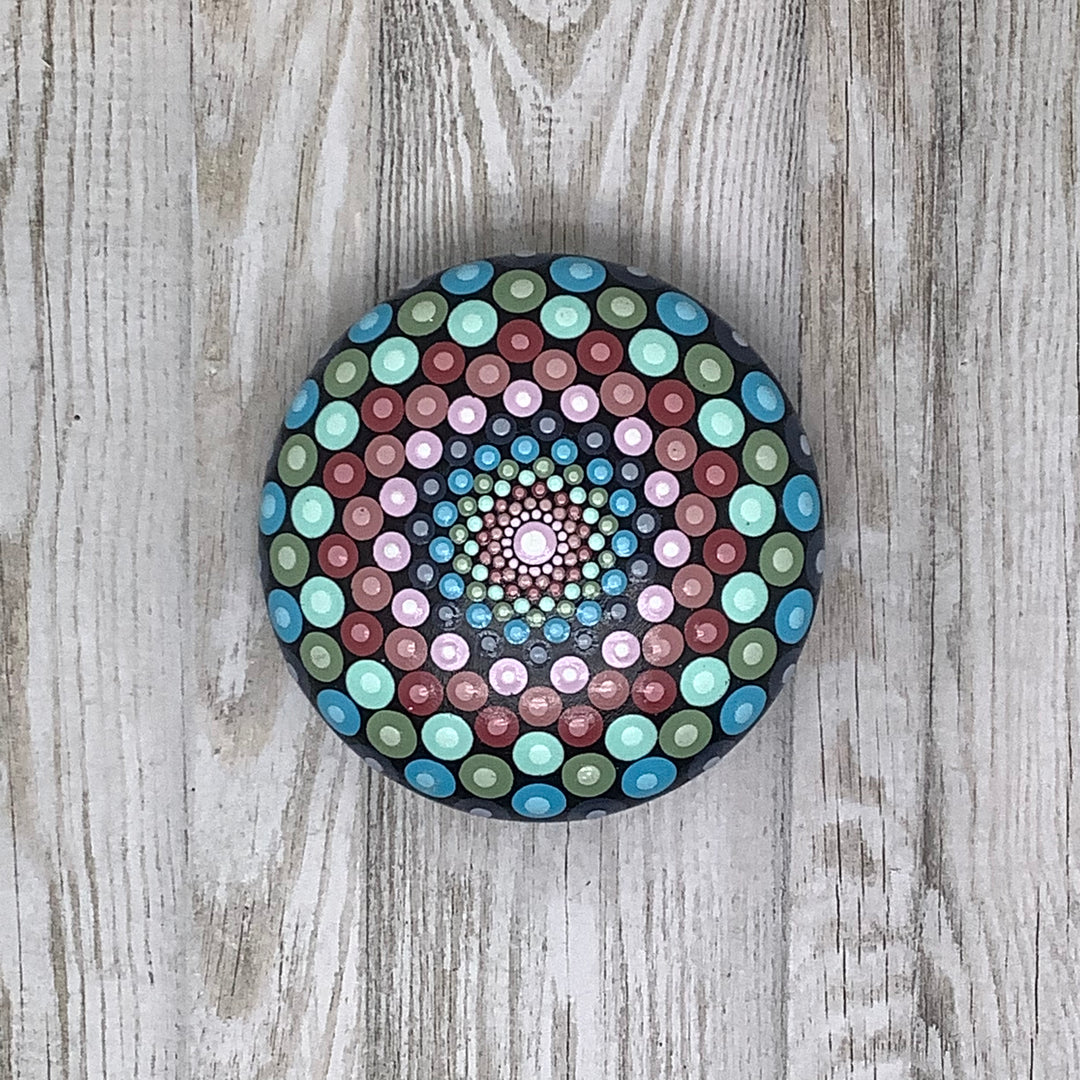 Mandala Steen Dot Art Pastelkleuren