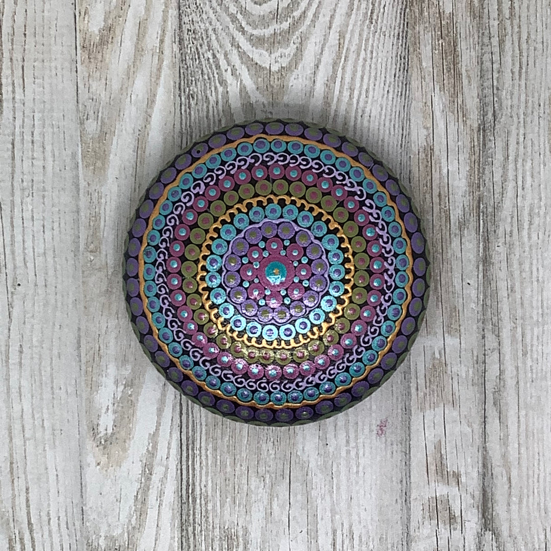 Mandala Stone Dot Art Metallics small