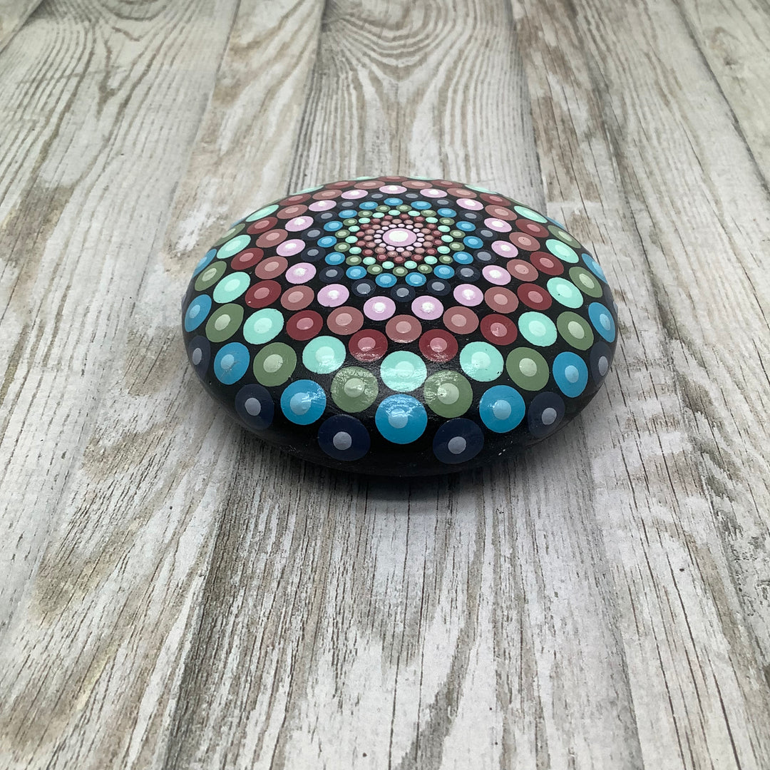 Mandala Steen Dot Art Pastelkleuren