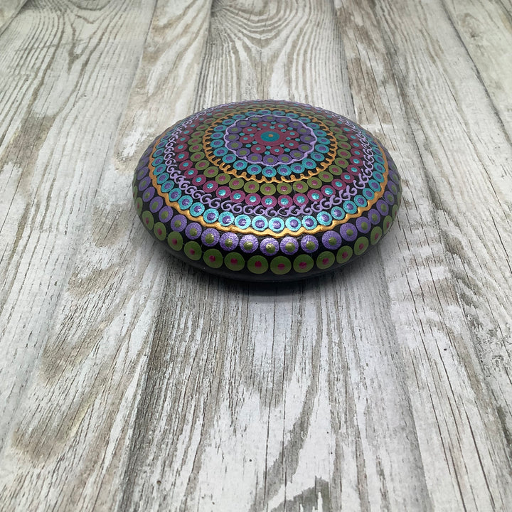 Mandala Stone Dot Art Metallics small