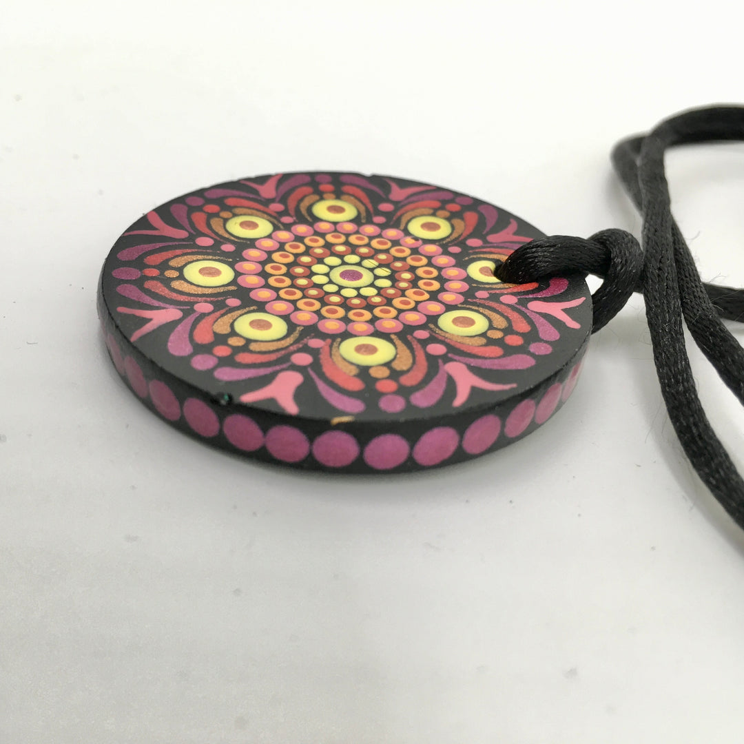 Mandala Necklace in Warm Colors