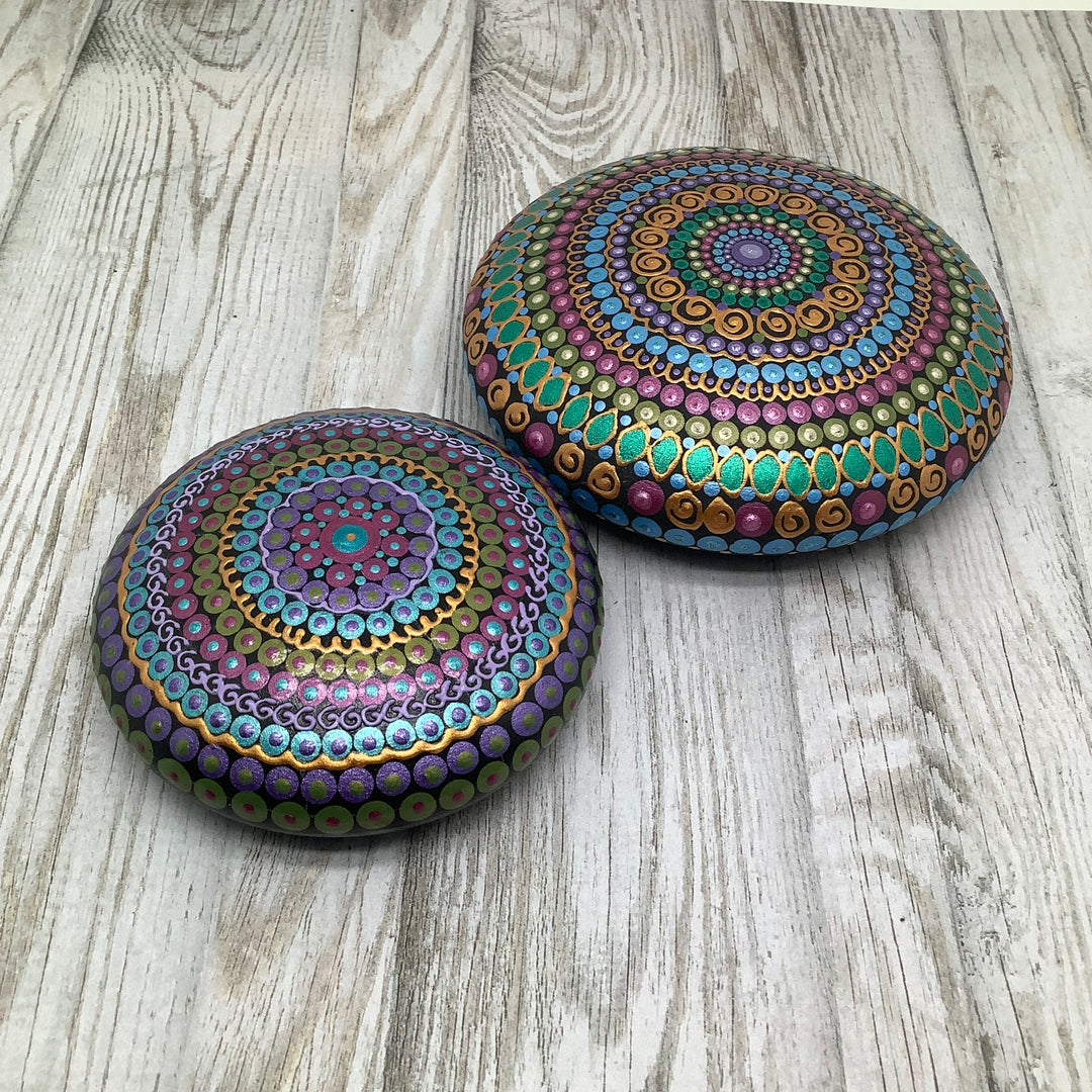 Mandala Stone Dot Art Metallics small