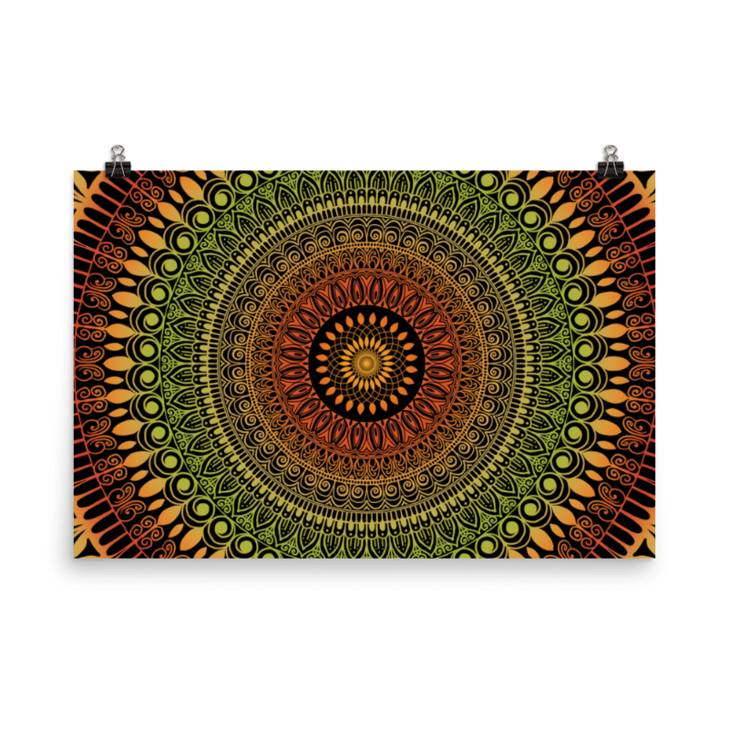 Poster Mandala Design "Rustic Charm"