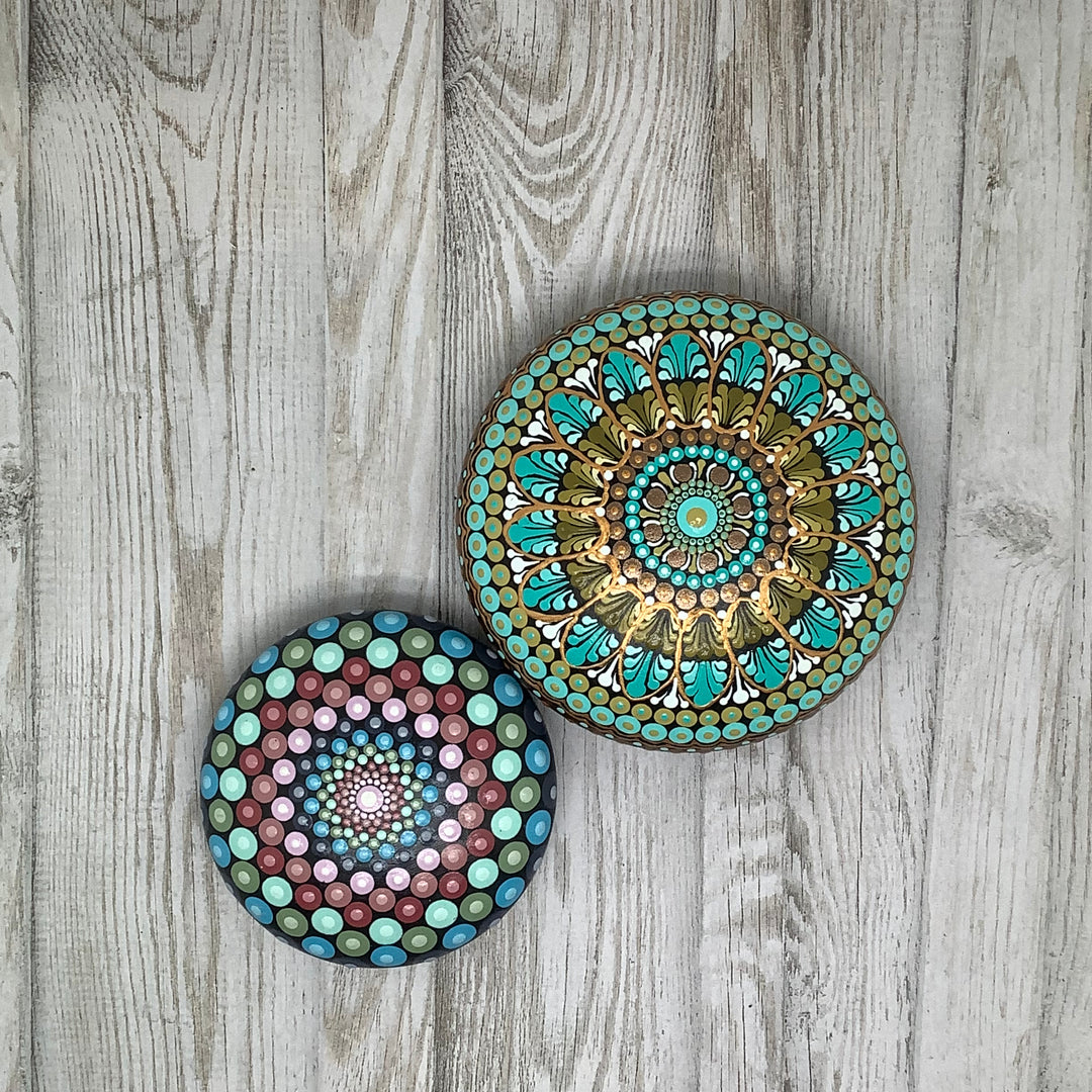 Mandala Stone Dot Art Pastels small