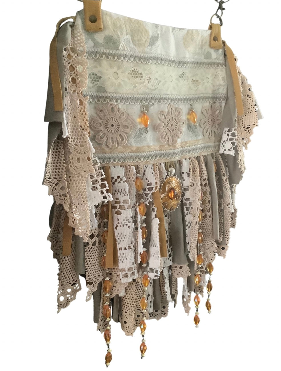 Boho Gobelin Fringe Bag | Boho Tapestry Handbag | Mandala Stone