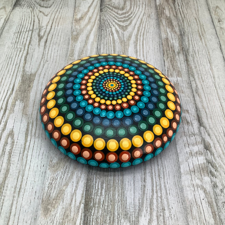 Dotart Mandala Stone in primary colors medium