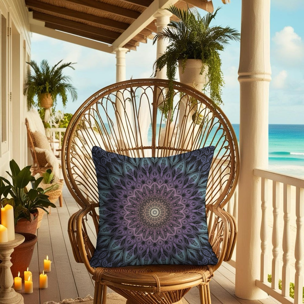 Pastel Dreams: Playful Mandala Throw Pillow