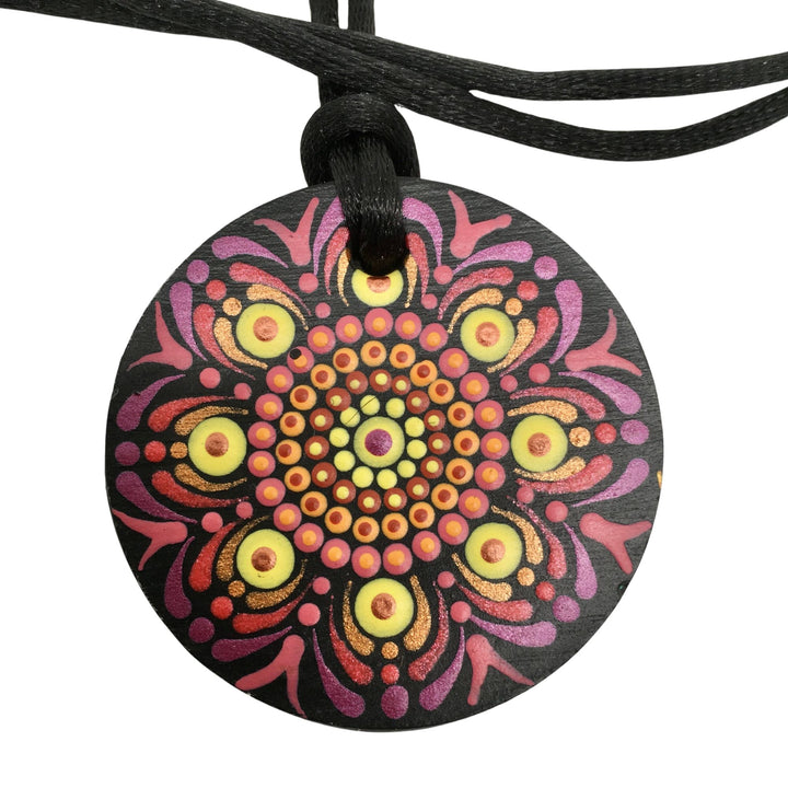 Mandala Necklace in Warm Colors