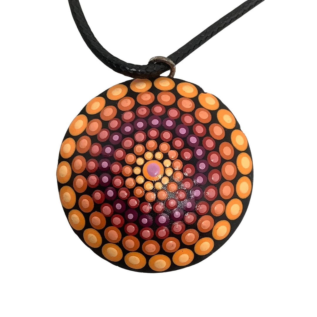 Mandala Necklace in Warm Colors