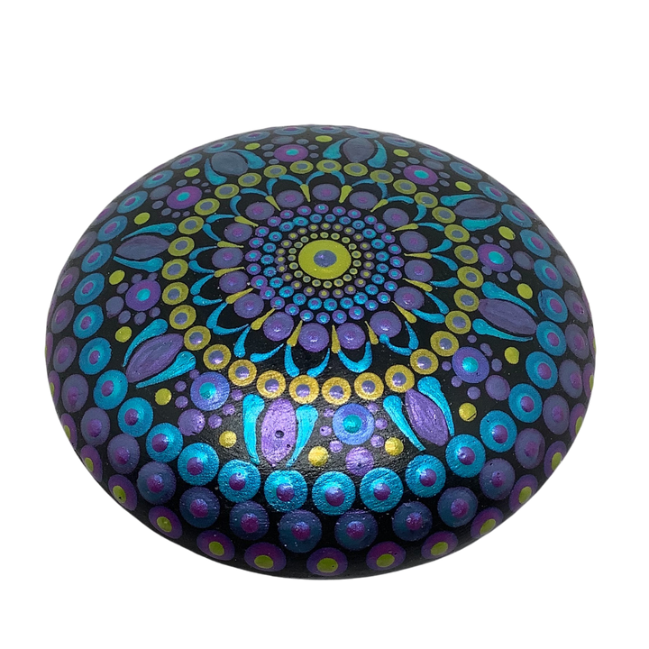 Mandala Stone Gold, Turquoise and Purple small