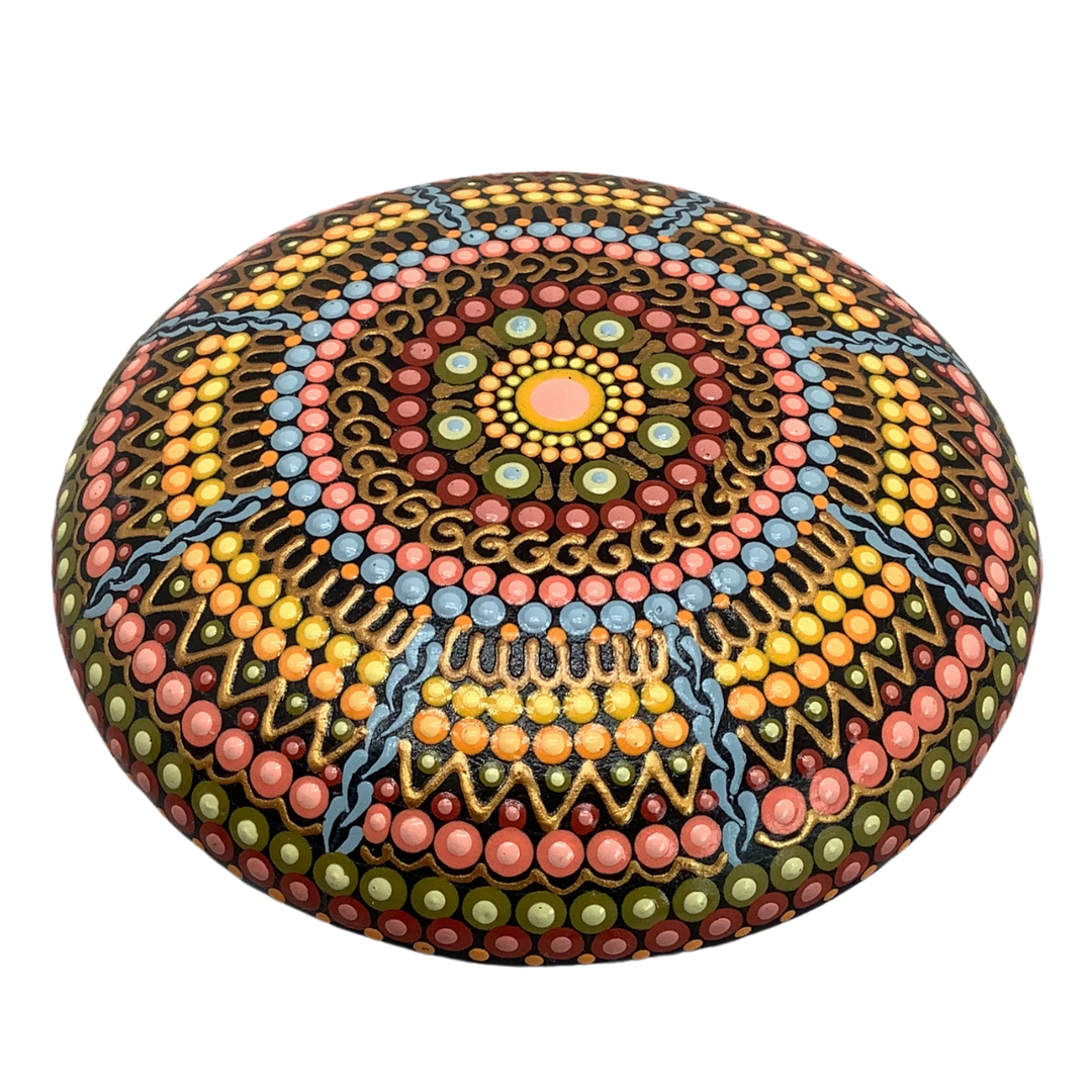 Mandala Steen in Pastelkleuren 