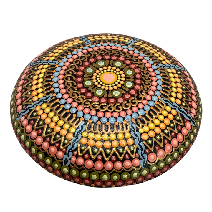 Mandala Steen in Pastelkleuren 