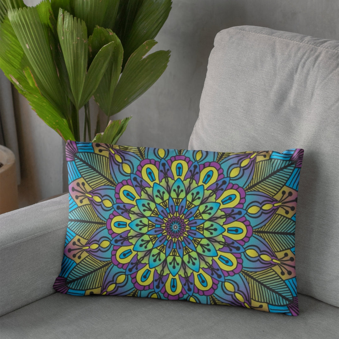 Flower Mandala Pillow Cover | Mandala Pillow Cover | Mandala Stone