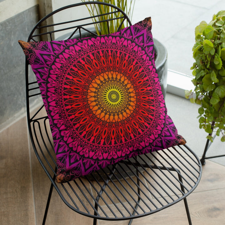 Pillow Case Mandala Design Sunrise