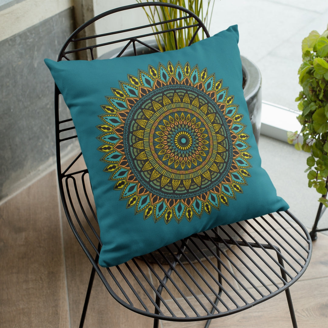 Eastern Blue Pillow Case with Mandala Southwest