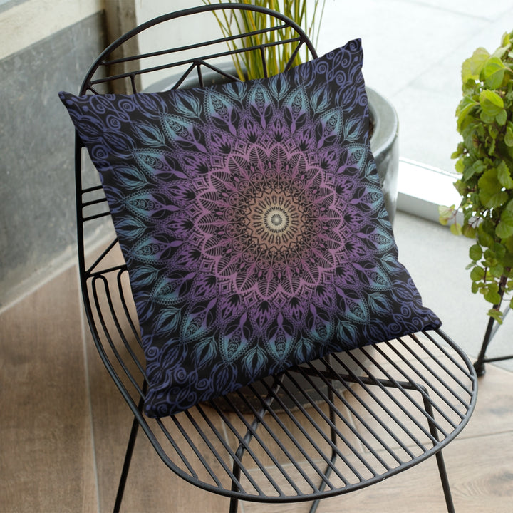 Pillow Case Mandala Pink, Turquoise and Purple Soft