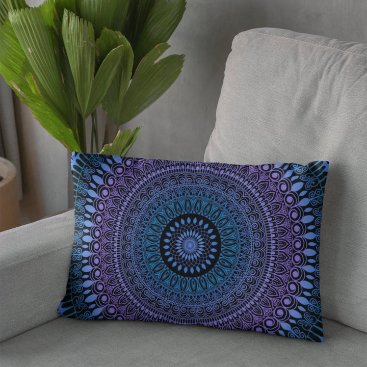 Pillow Case Mandala Henna Design in Turquoise and Pink