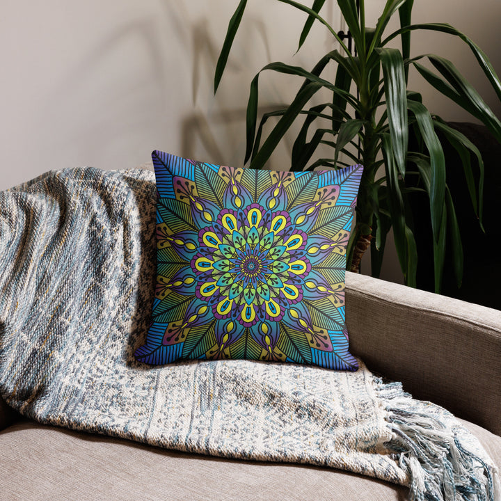 Flower Mandala Pillow Cover | Mandala Pillow Cover | Mandala Stone