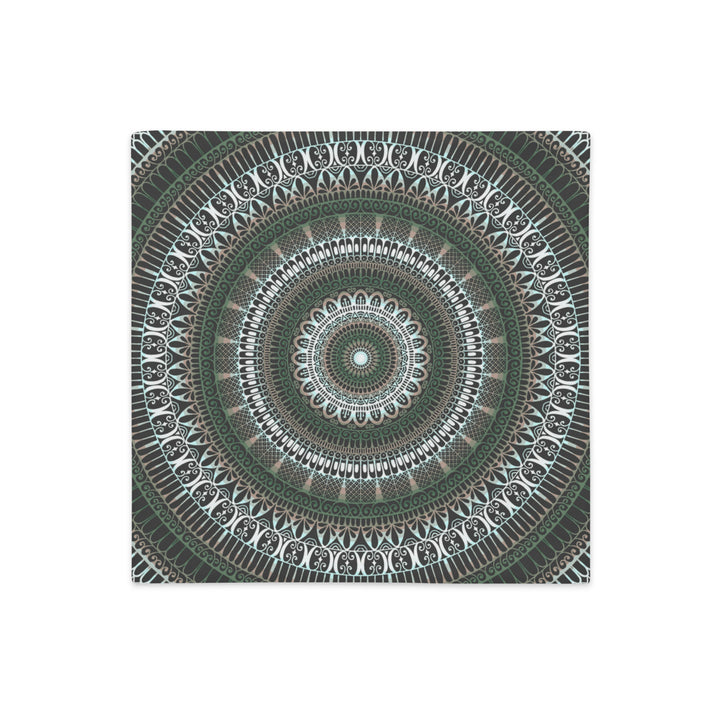 Pillow Case Mehndi Design Dark Green