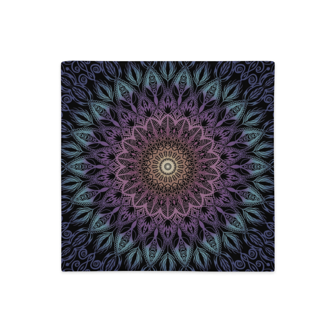 Pillow Case Mandala Pink, Turquoise and Purple Soft