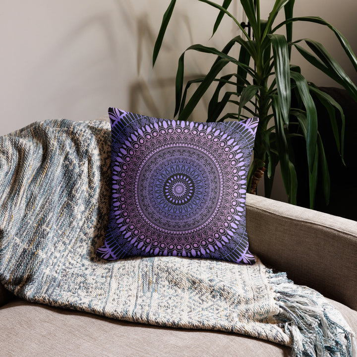 Pillow Case Mandala Henna Design Lavender