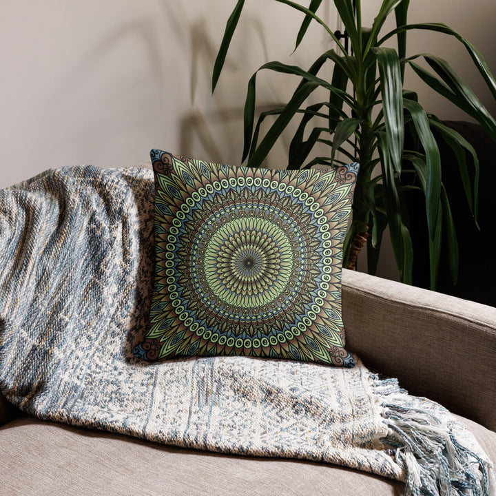 Pillow Case Mandala Petals in Neutral Tones