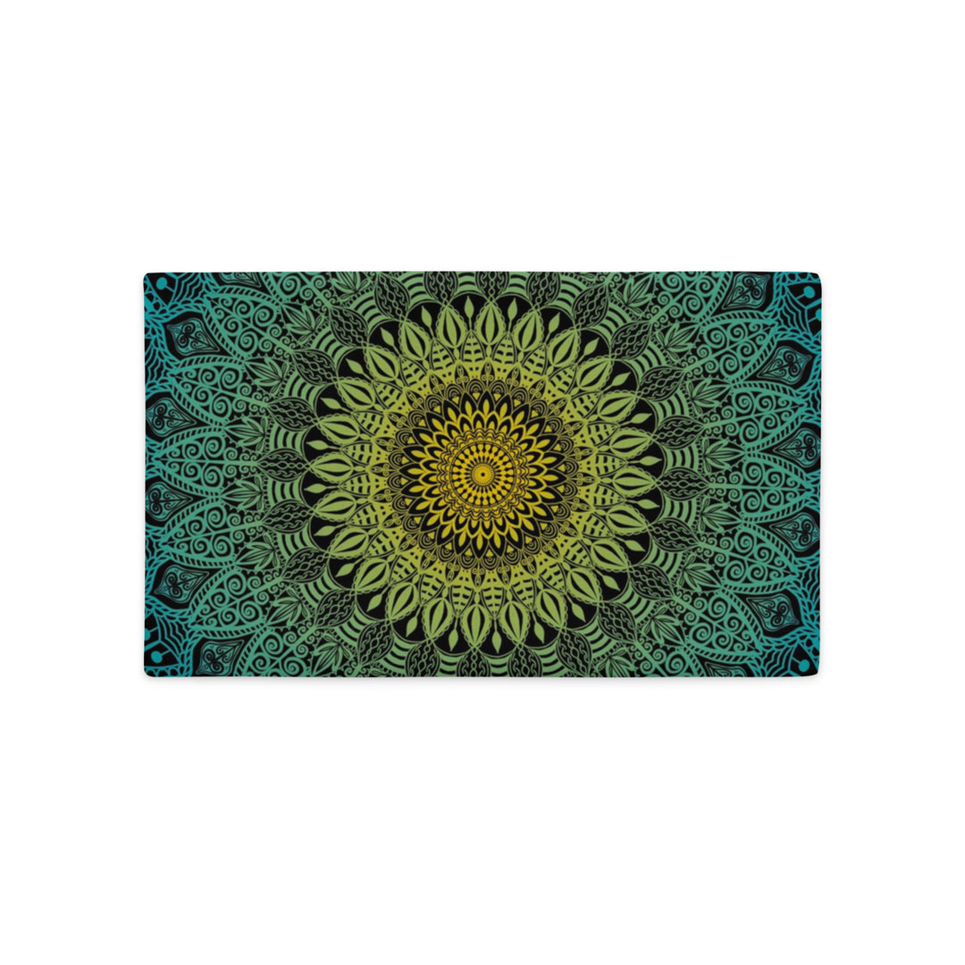 Blue Lagoon Mandala Pillow Cover | Lagoon Pillow Cover | Mandala Stone