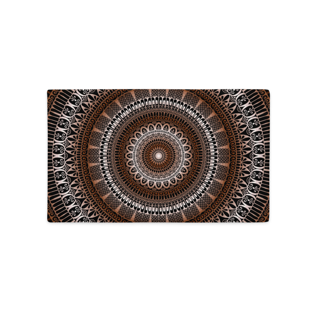 Pillow Case Mehndi Design Brown