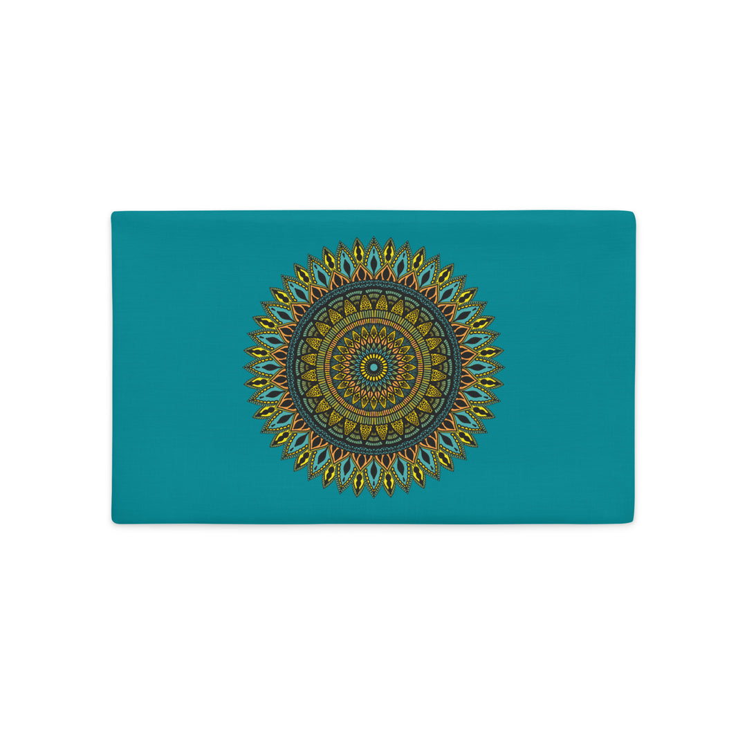 Eastern Blue Pillow Case with Mandala Southwest