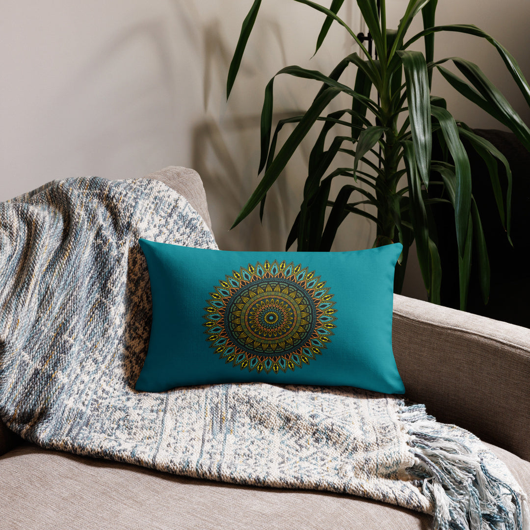 Eastern Blue Pillow Case with Mandala Southwest