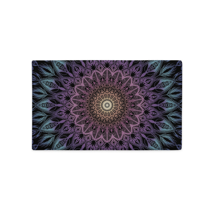 Pillow Case Mandala Pink, Turquoise and Purple Soft