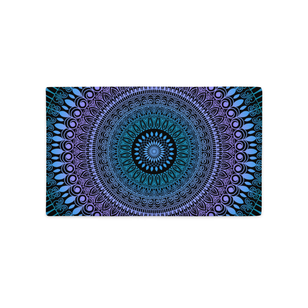 Pillow Case Mandala Henna Design in Turquoise and Pink