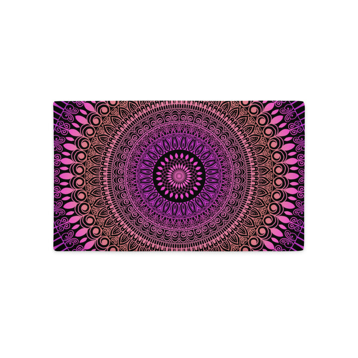 Pillow Case Mandala Henna design in Purple and Pink