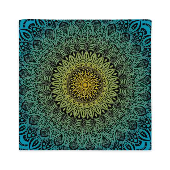 Blue Lagoon Mandala Pillow Cover | Lagoon Pillow Cover | Mandala Stone