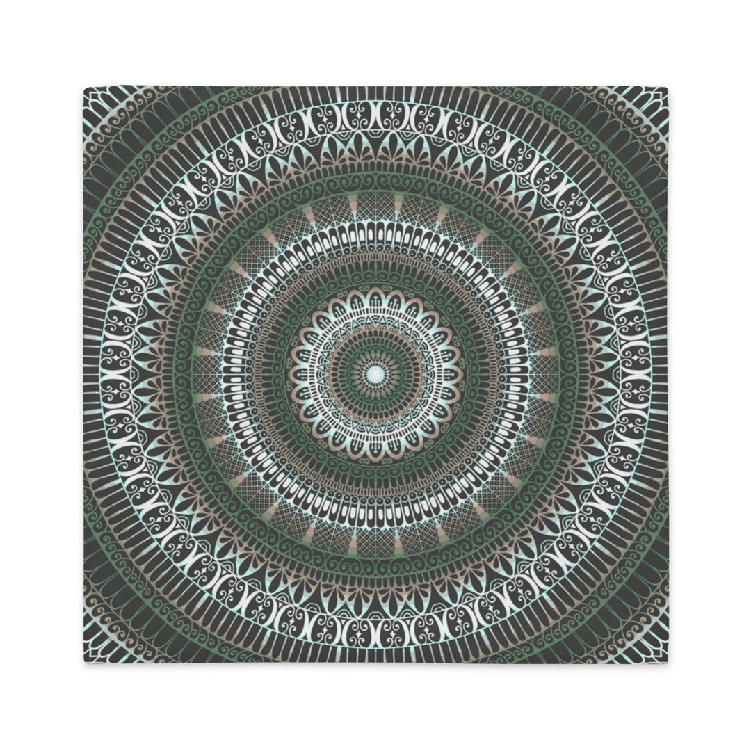 Pillow Case Mehndi Design Dark Green