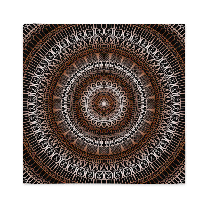 Pillow Case Mehndi Design Brown