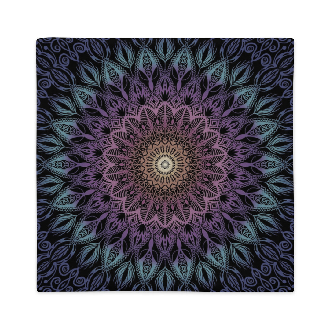 Pillow Case Mandala Pink, Turquoise and Purple Soft