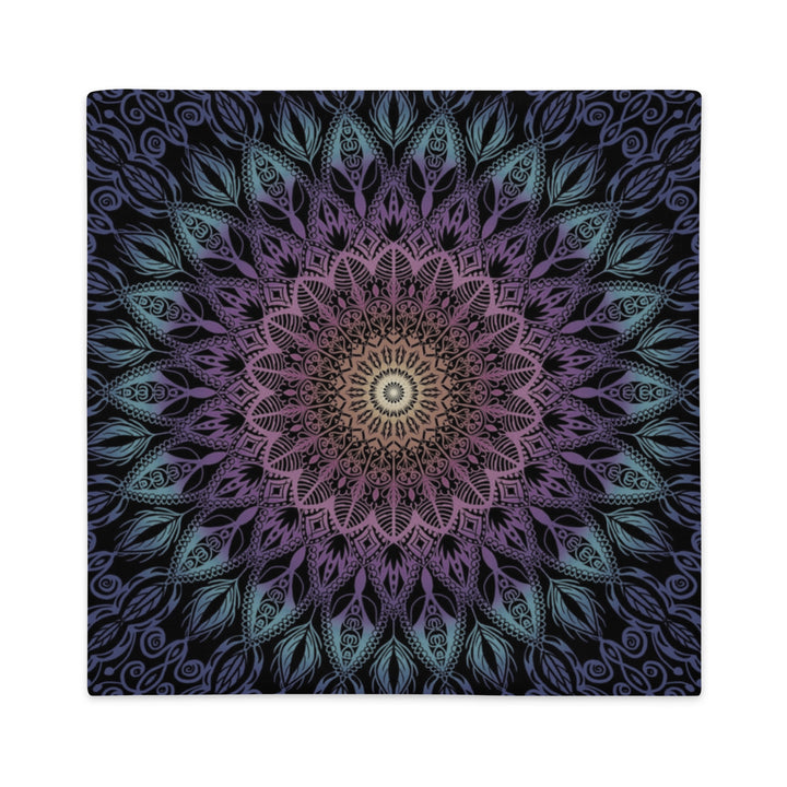 Pillow Case Mandala Pink, Turquoise and Purple Soft