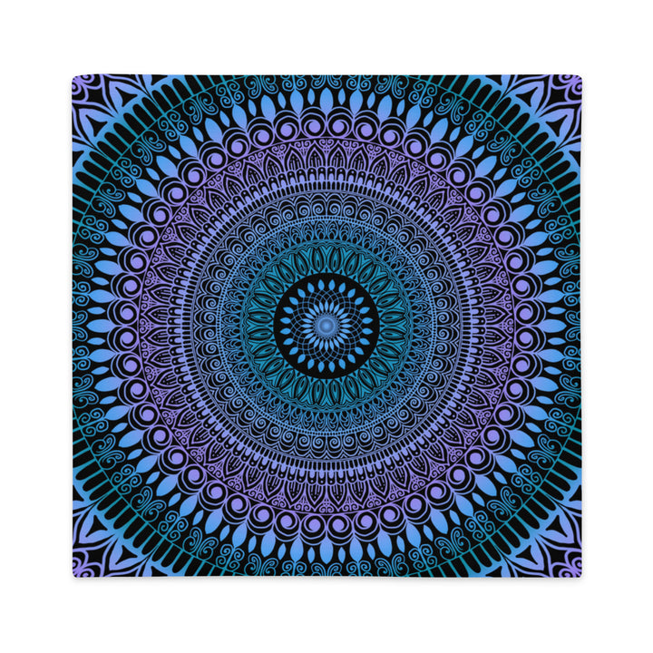 Pillow Case Mandala Henna Design in Turquoise and Pink