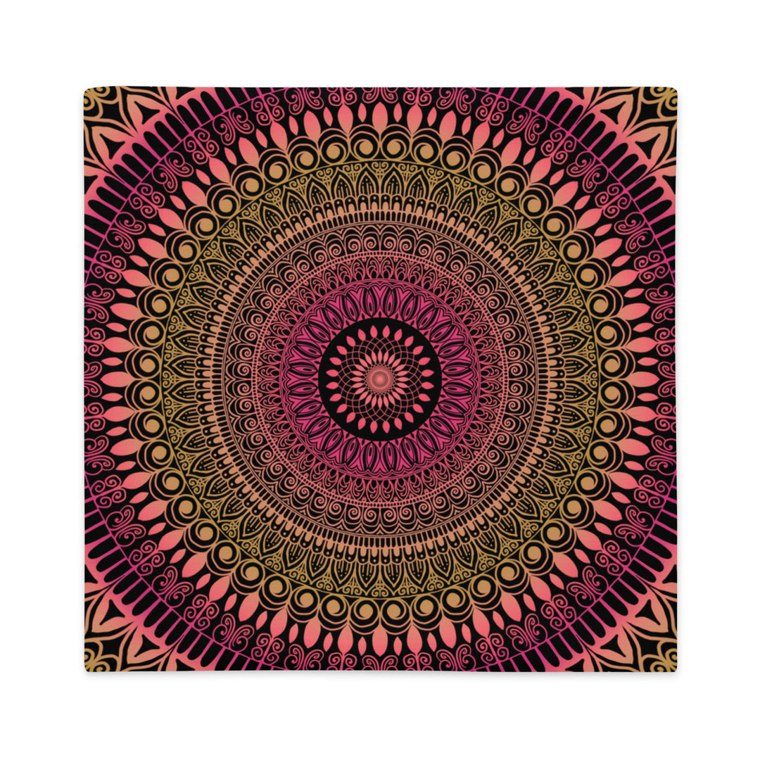 Bohemian Sunshine Pillow Cover | Mehndi Pillow Cover | Mandala Stone