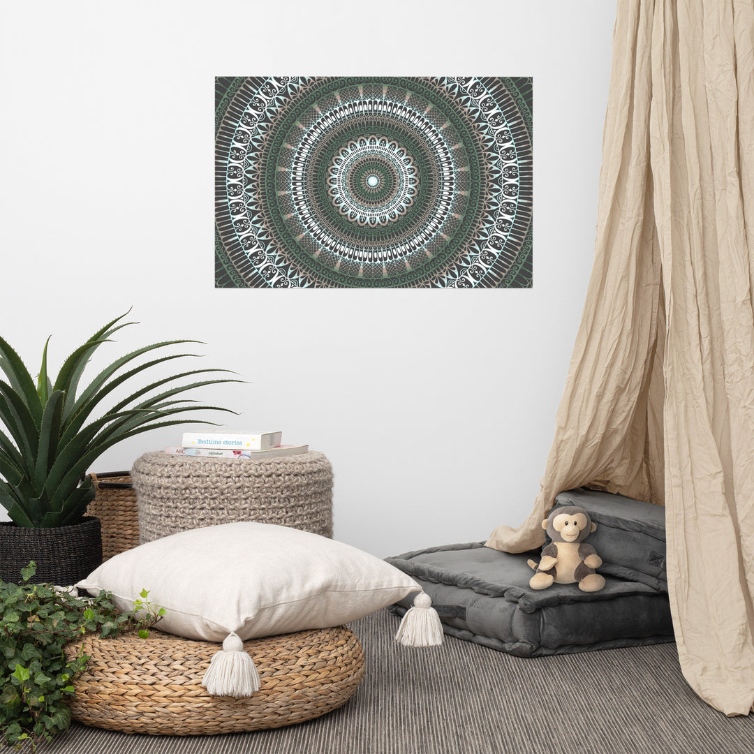 Poster Mandala Design "Enchanted Forest"