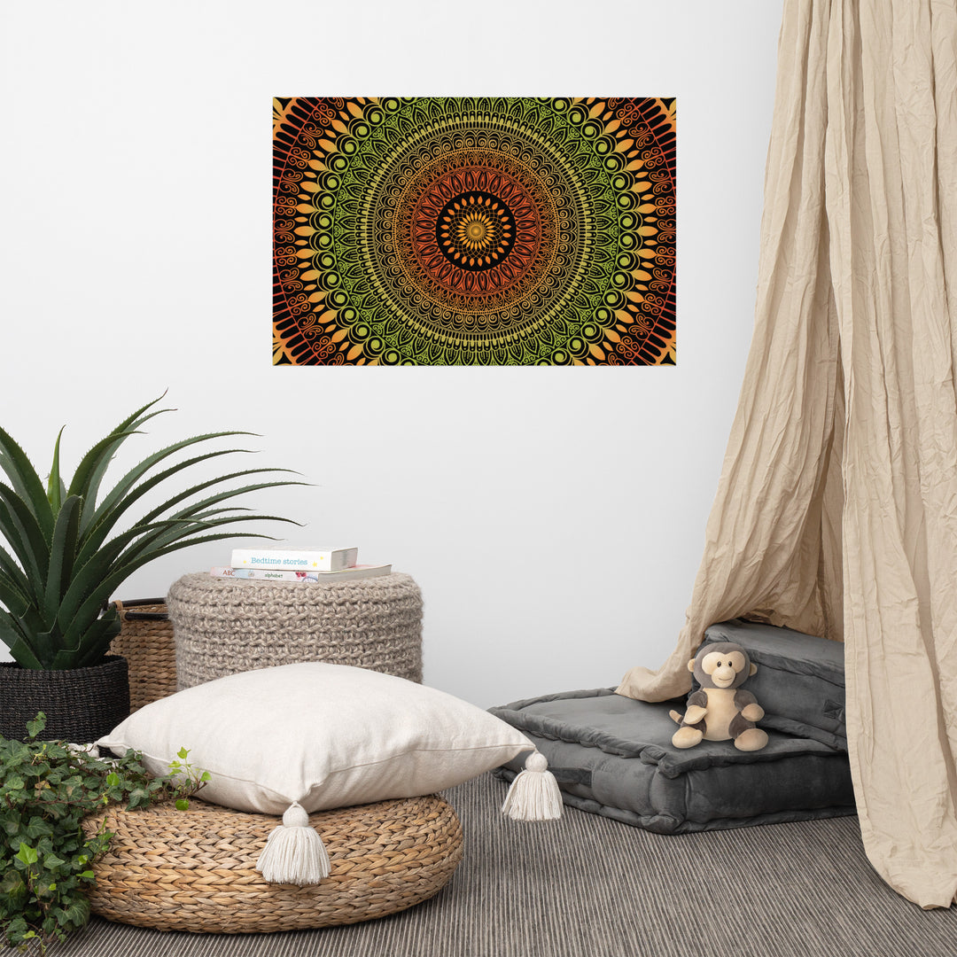 Poster Mandala Design "Rustic Charm"