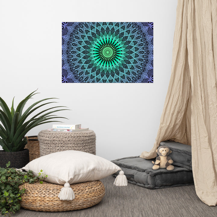 Poster Mandala Design "Purple Rain"