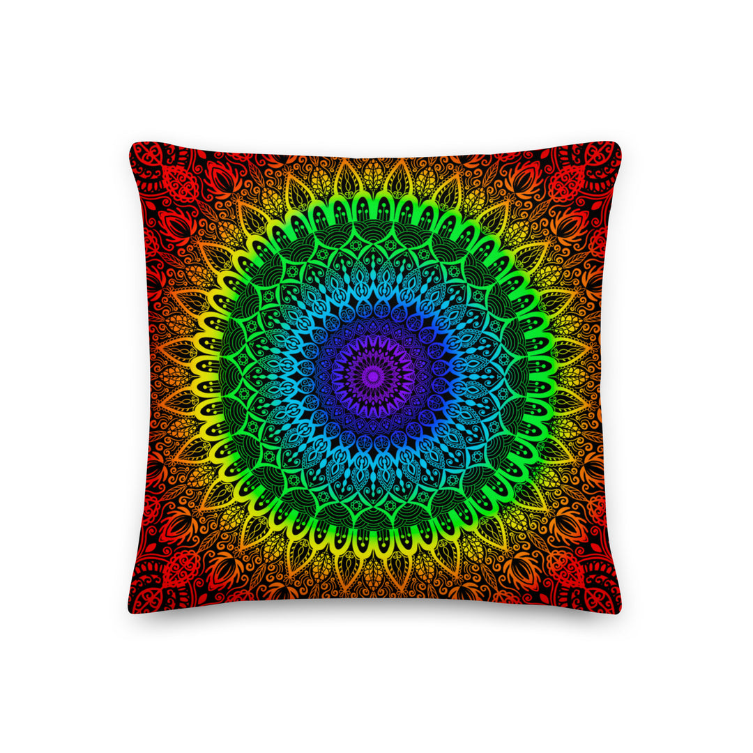 MandalaStone throw pillow 7 chakras 18x18