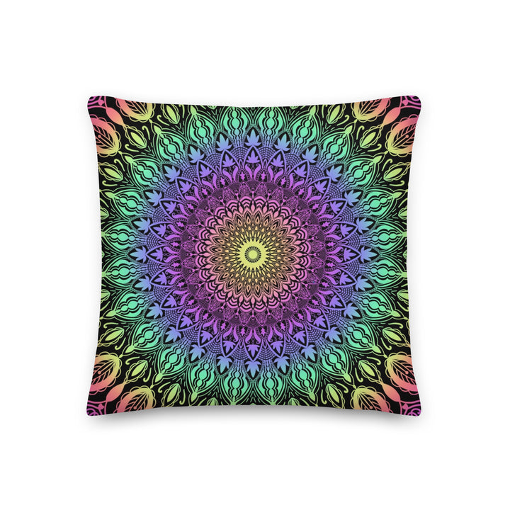 Boho Dreams Throw Pillow | Vivid Mandala Throw Pillow | Mandala Stone