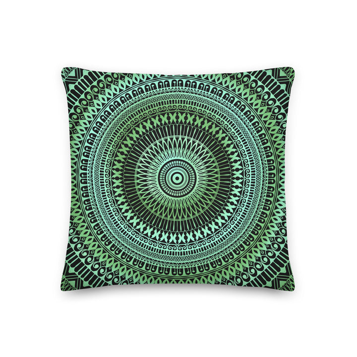 Whispers of Nature: groen en blauw Mandala sierkussen