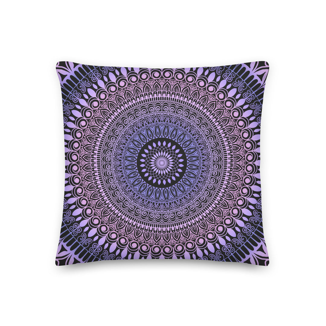 Mystical Lavender: Light Pink& Light Lavender Mandala Throw Pillow