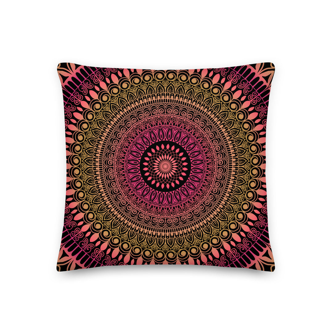 Bohemian Sunshine Throw Pillow | Mehndi Throw Pillow | Mandala Stone